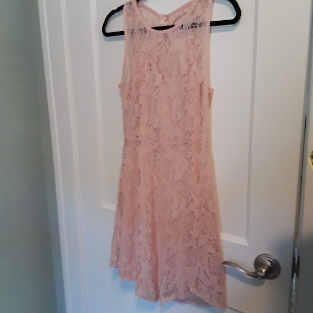 NWT Blush Lace Dress with Lining Size L - Picture 3 of 5